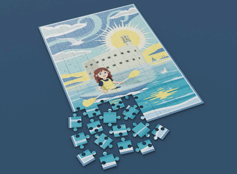 Création de l'illustration d'un puzzle pour l'office de tourisme Rochefort Océan