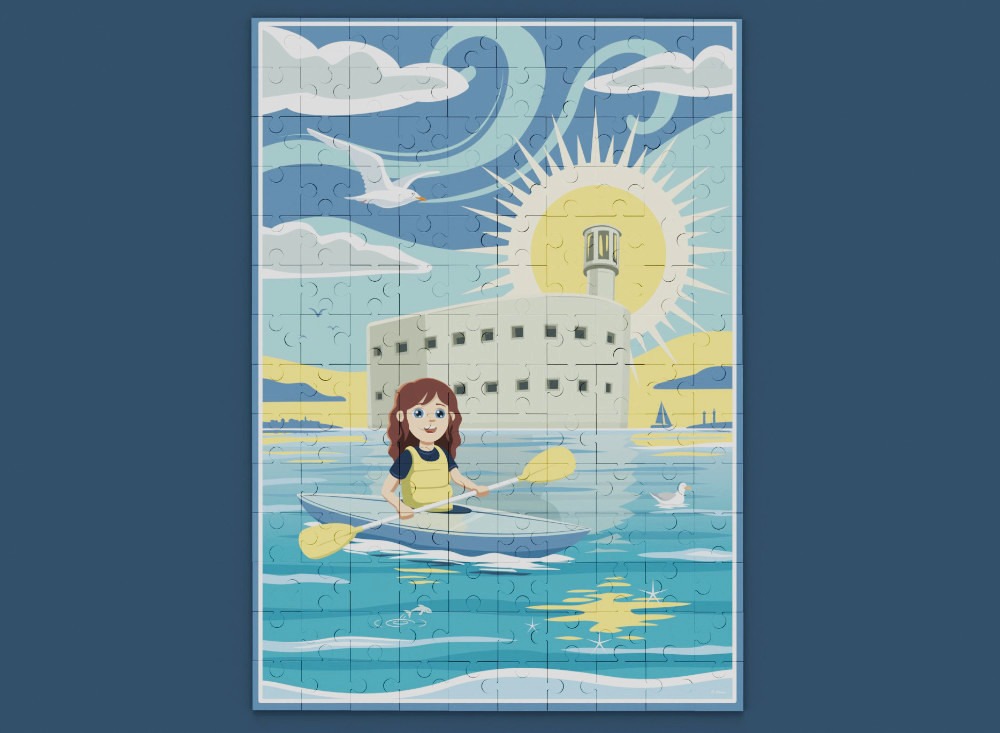 Création de l'illustration d'un puzzle pour l'office de tourisme Rochefort Océan