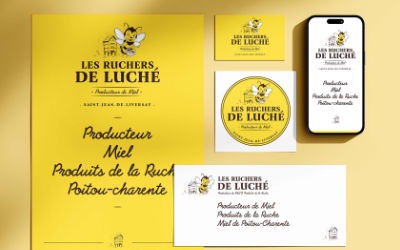Création de logo - Les ruchers de Luché