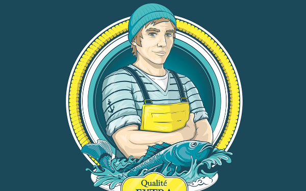 Création de l’emblème et de l'identité visuelle de l’association des pêcheurs de Nouvelle-Aquitaine